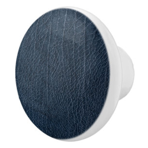 Bouton De Porte En Céramique Tissu bleu cuir Tartan Crocodile peau