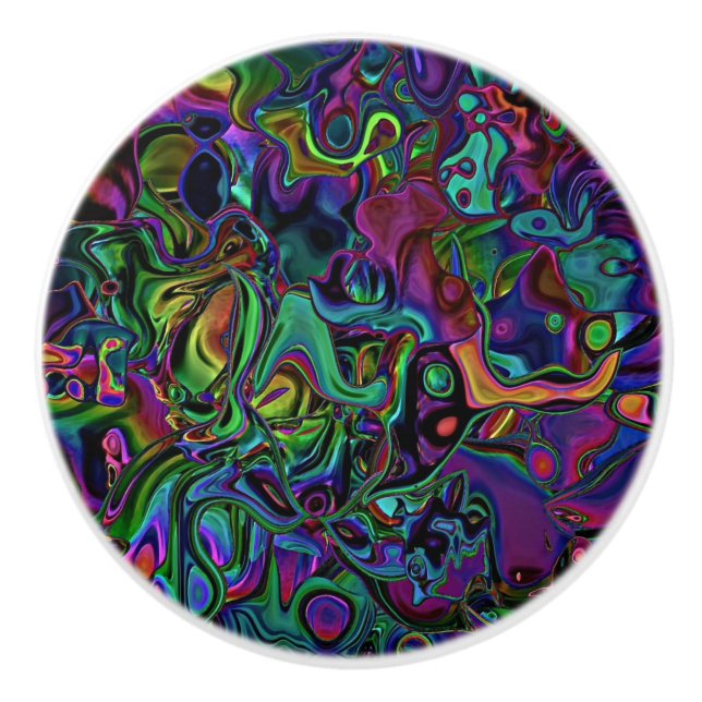 Bouton De Porte En Céramique Tissu en céramique de fonte du cerveau (Devant)