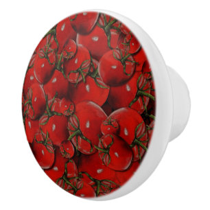 Bouton De Porte En Céramique Tomates Knobs & Pulls