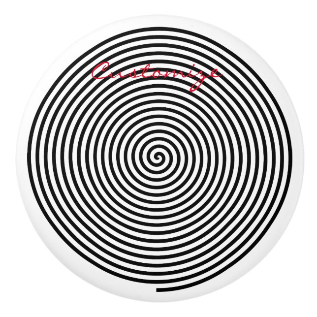 Bouton De Porte En Céramique Tonnerre d'hypnose Spiral Thunder_Cove Pet (Devant)
