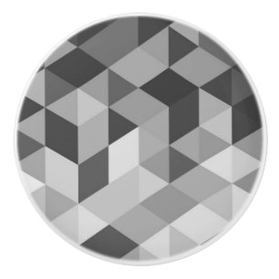 Bouton De Porte En Céramique Tons gris Formes géométriques