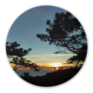 Bouton De Porte En Céramique Torrey Pine Sunset III Paysage californien