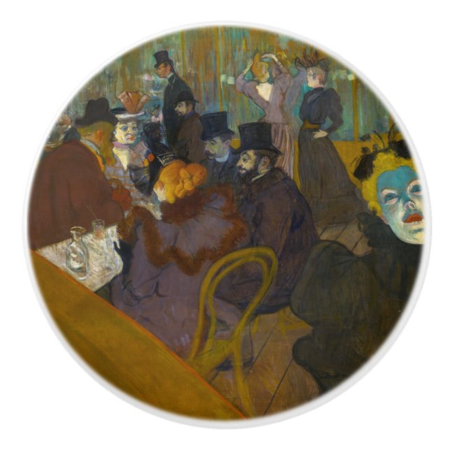 Bouton De Porte En Céramique Toulouse-Lautrec - Au Rouge (Devant)