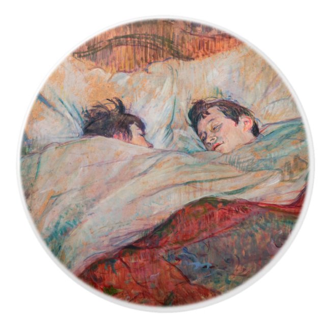 Bouton De Porte En Céramique Toulouse-Lautrec - Le Lit (Devant)