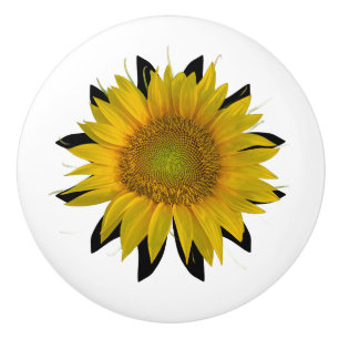 Bouton De Porte En Céramique Tournesol