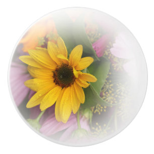 Bouton De Porte En Céramique Tournesol, été, jardin, mystère, Mouette en cé