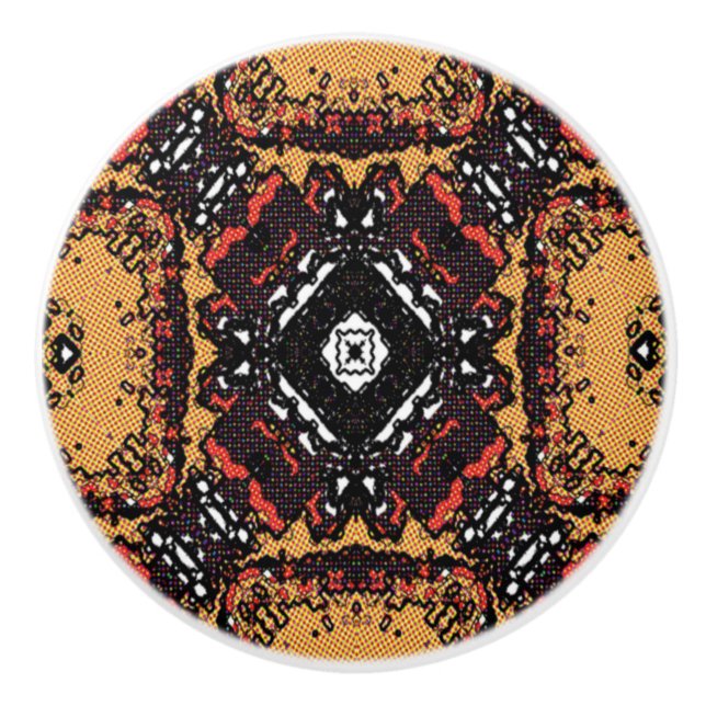 Bouton De Porte En Céramique Tournoi de tennis de Old World (Devant)