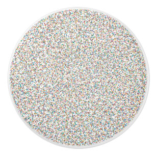 Bouton De Porte En Céramique Tout l'arc-en-ciel coloré points mouchetés