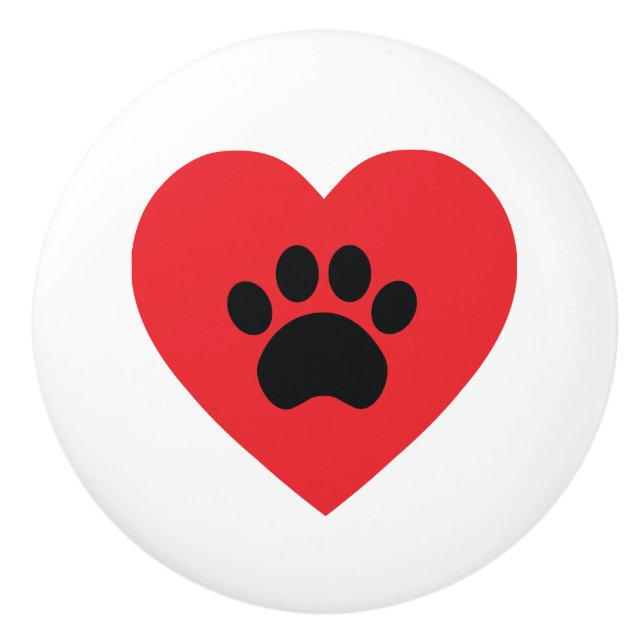 Bouton De Porte En Céramique Traction en céramique de tiroir de coeur (Devant)