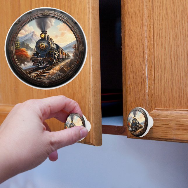 Bouton De Porte En Céramique Train (Créateur téléchargé)