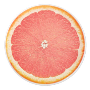 Bouton De Porte En Céramique Tranches de pamplemousse