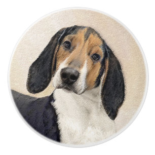 Bouton De Porte En Céramique Treeing Walker Coonhound Peinture - Art original