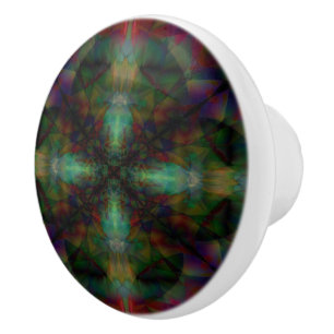 Bouton De Porte En Céramique Tribal