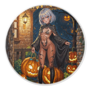 Bouton De Porte En Céramique Trick ou le traitement, Brave Halloween Costume Gi