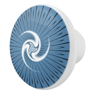 Bouton De Porte En Céramique Triskelion écossais celtique Pagan Mandala