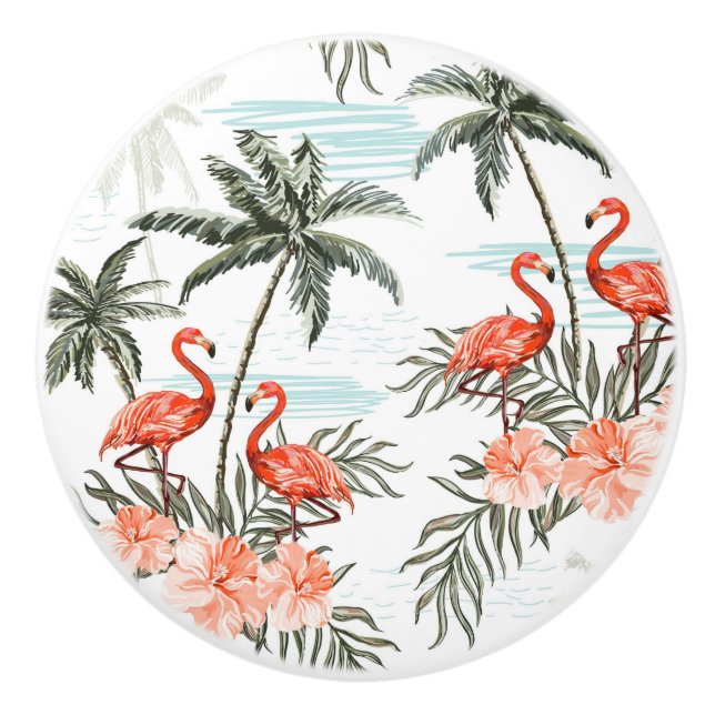 Bouton De Porte En Céramique Tropical (Devant)