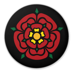 Bouton De Porte En Céramique Tudor s'est levé - l'anglais s'est levé