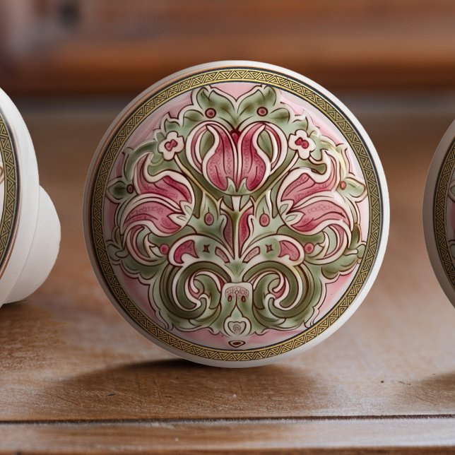 Bouton De Porte En Céramique Tulipe rougissante Élégance Ceramic Knob Tiret (Créateur téléchargé)