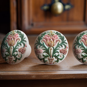 Bouton De Porte En Céramique Tulipe victorienne Charme en céramique bouton Toul