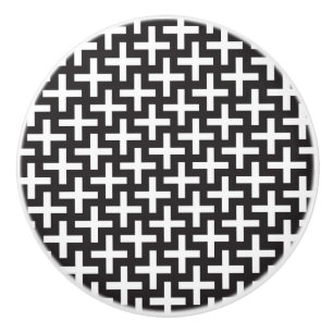 Bouton De Porte En Céramique Un b&w modèle fait avec "plus" le signe