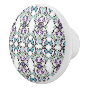 Bouton De Porte En Céramique Un regard de dentelle magnifique sur les fleurs de