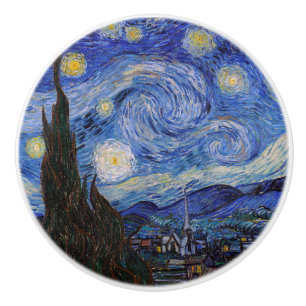 Bouton De Porte En Céramique Une nuit étoilée : Saint Remy par Vincent Van Gogh