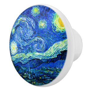 Bouton De Porte En Céramique Van Gogh, Nuit étoilée
