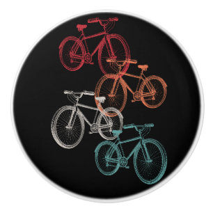 Bouton De Porte En Céramique Vélos colorés