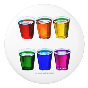 Bouton De Porte En Céramique Verres à shot de SlipperyJoe's six tasses disposée