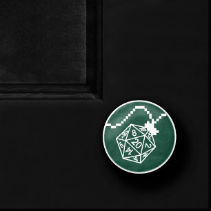 Bouton De Porte En Céramique Vert RPG Imaginaire Tabletop Jeu