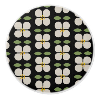 Bouton De Porte En Céramique VIGNES D'IVOIRE - Fleur Ceramic Knob