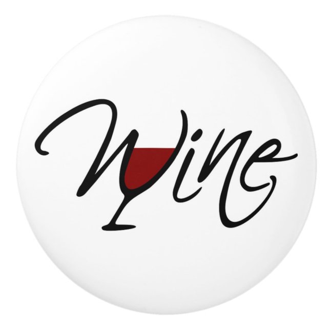 BOUTON DE PORTE EN CÉRAMIQUE VIN (Devant)