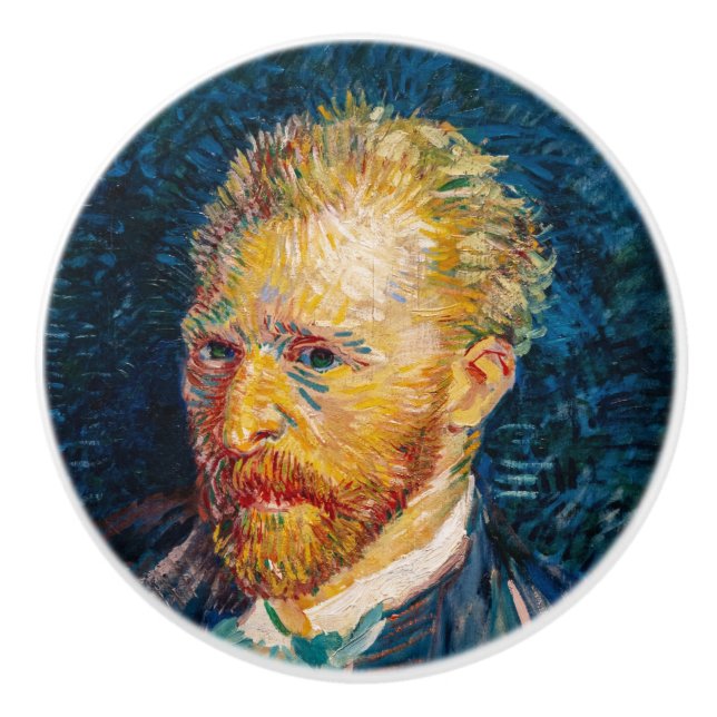 Bouton De Porte En Céramique Vincent Van Gogh - Autoportrait (Devant)