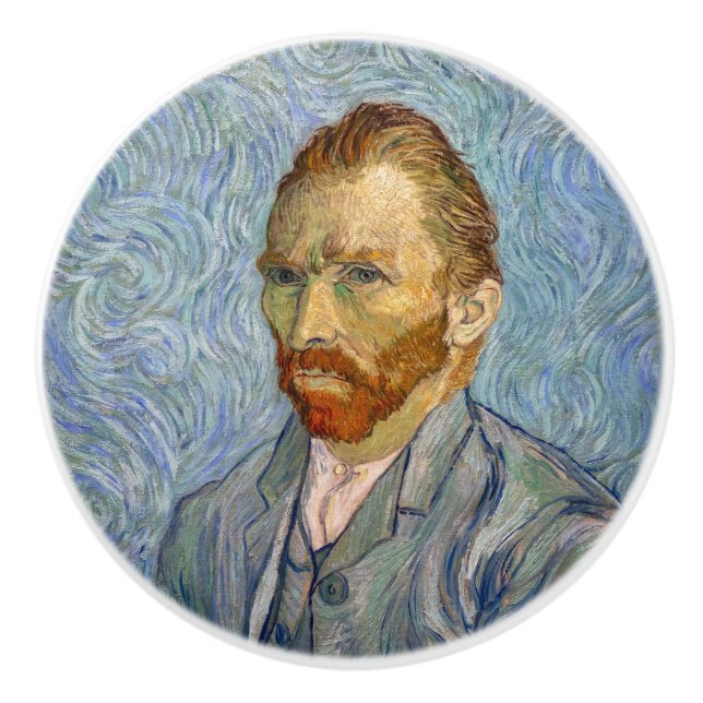 Bouton De Porte En Céramique Vincent Van Gogh - Autoportrait (Devant)