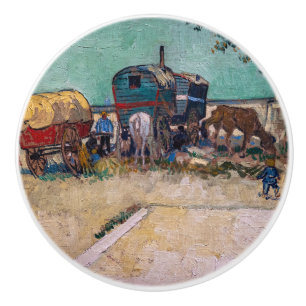 Bouton De Porte En Céramique Vincent van Gogh - Caravanes, campement de gitans