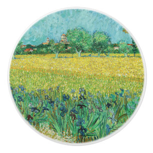 Bouton De Porte En Céramique Vincent van Gogh - Champ aux iris près d'Arles
