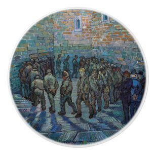 Bouton De Porte En Céramique Vincent van Gogh - La cour de la prison