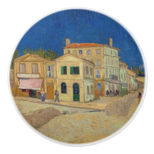 Bouton De Porte En Céramique Vincent van Gogh - La Maison Jaune / La Rue