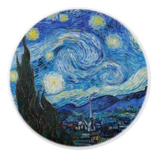Bouton De Porte En Céramique Vincent Van Gogh La Nuit étoilée