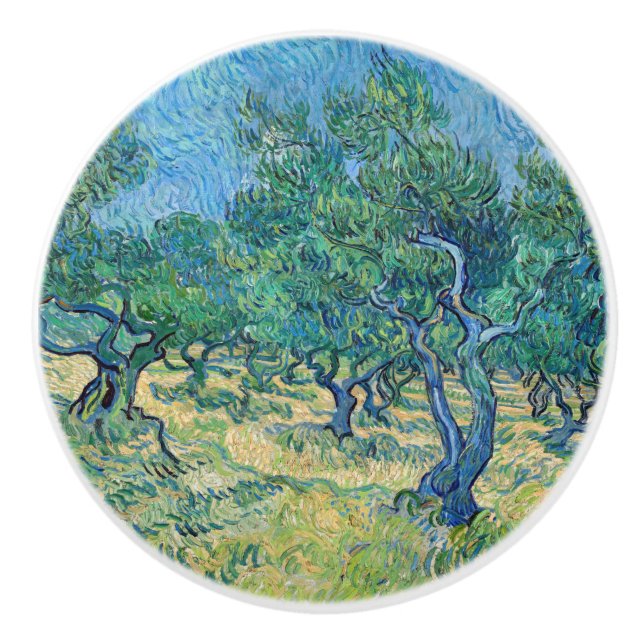 Bouton De Porte En Céramique Vincent van Gogh - Olive Grove (Devant)