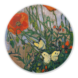Bouton De Porte En Céramique Vincent van Gogh - Papillons et papillons