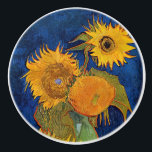 Bouton De Porte En Céramique Vincent van Gogh - Vase avec cinq tournesols<br><div class="desc">Vase avec cinq tournesols - Vincent van Gogh,  Huile sur toile,  août 1888</div>