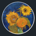 Bouton De Porte En Céramique Vincent van Gogh - Vase avec cinq tournesols<br><div class="desc">Vase avec cinq tournesols - Vincent van Gogh,  Huile sur toile,  août 1888</div>
