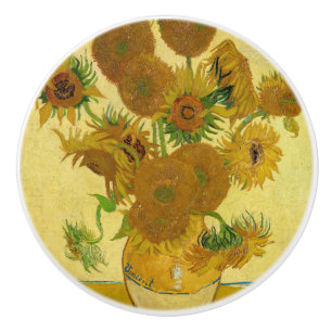 Bouton De Porte En Céramique Vincent van Gogh - Vase avec quinze tournesols