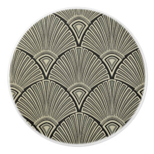 Bouton De Porte En Céramique vintage, Art nouveau, beige, gris, art déco, franç