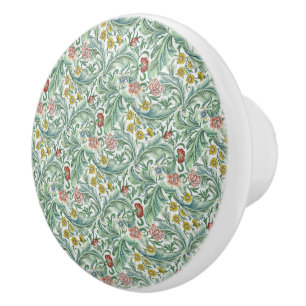 Bouton De Porte En Céramique Vintage William Morris Leicester