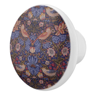Bouton De Porte En Céramique Vintage William Morris Strawberry Thief