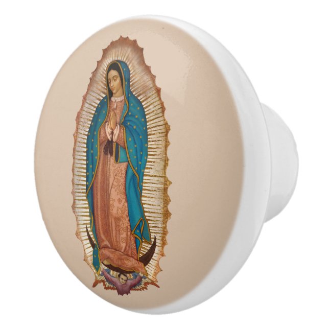 Bouton De Porte En Céramique Virgen de Guadalupe (Droite)