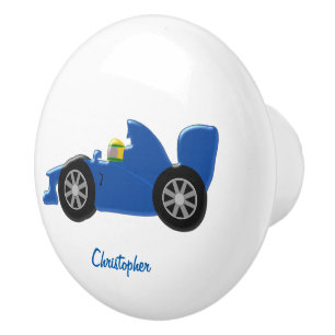 Bouton De Porte En Céramique Voiture Blue Racing