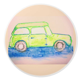 Bouton De Porte En Céramique Voiture verte cool